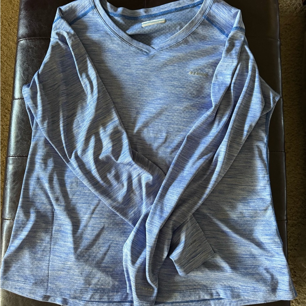 Columbia Blue Long Sleeve Shirt ladies XL